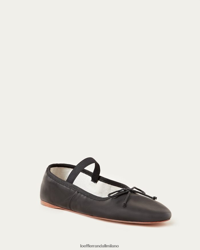 esso Loeffler Randall donne Ballerina leonie pelle nera T4022J293 scarpe