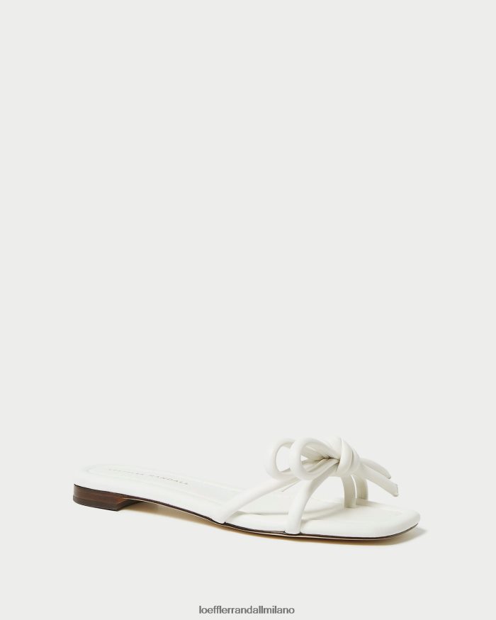 esso Loeffler Randall donne sandalo con fiocco Hadley bianco T4022J123 scarpe