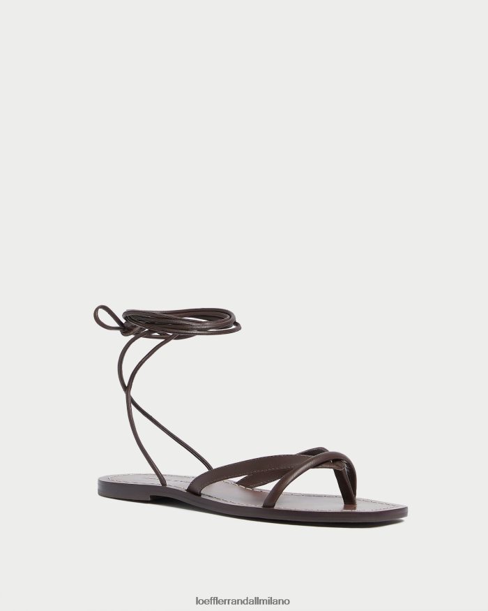 esso Loeffler Randall donne sandalo infradito lilla caffè espresso T4022J132 scarpe